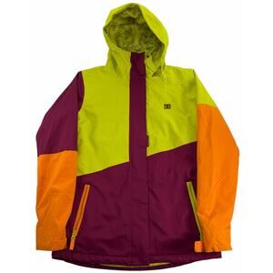 DC Women's 10k Waterproof Ski Snowboard Jacket Hooded Size Medium Colorblock